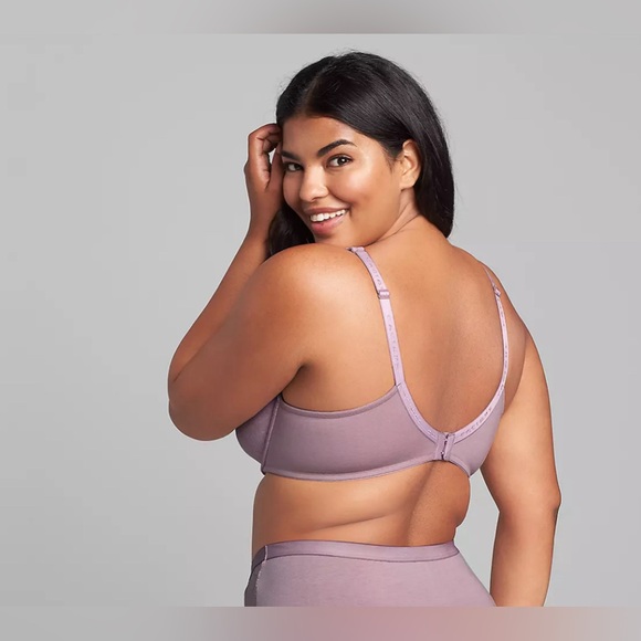 NWT Cacique Cotton Lightly Lined Full Coverage Bra With Lace 38DDD - Picture 2 of 2